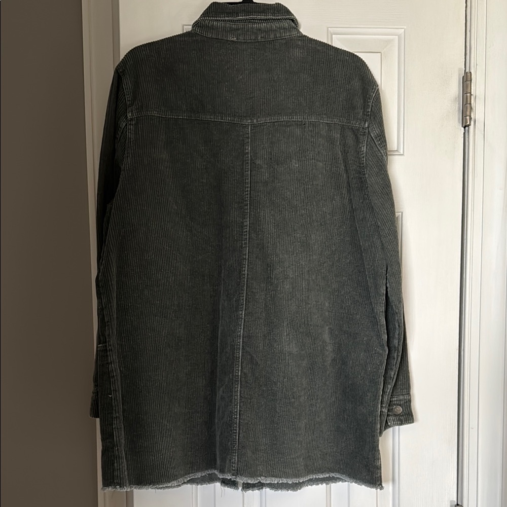 Women's Green Corduroy Jacket - Picture 2 of 3